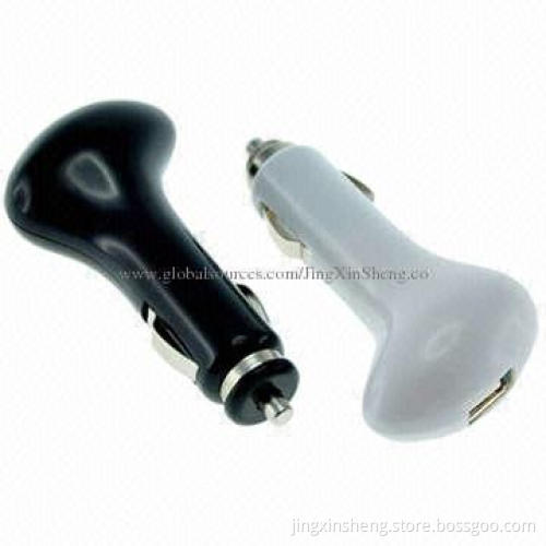 Promotional Mini Car Charger, Can Charge for iPhone/iPad/HTC with 12 to 24V DC Input